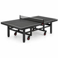 Mesa de ping-pong de MDF negra con ruedas 274x152.5x76 cm